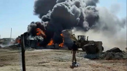موجة صاروخية عنيفة تستهدف مصافي النفط السوري شرقي حلب
